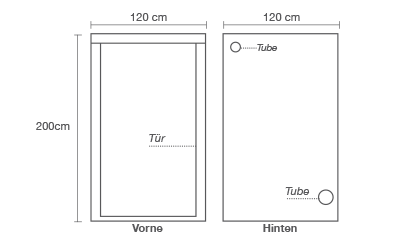 HOMEbox Ambient Q 120, aufgeb. 120 x 120 x 200cm