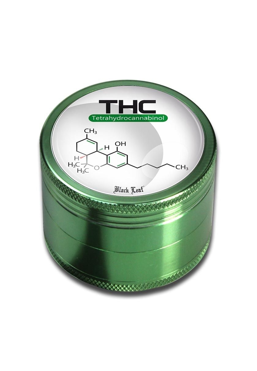 Grinder Black Leaf 4-tlg. ''THC'' Ø 50mm h. 40mm