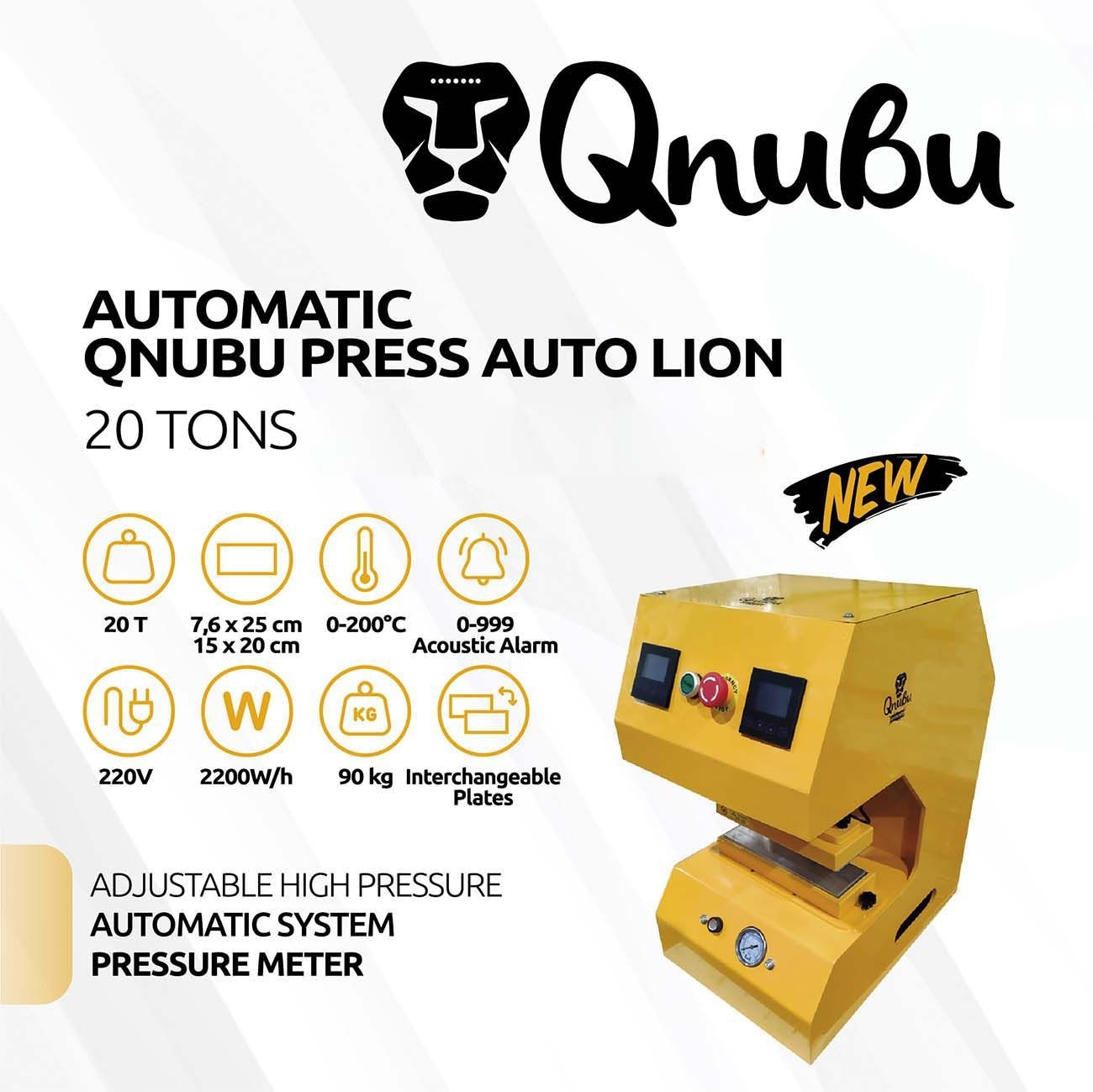 Qnubu Auto Lion Rosin Heißdruckpresse 20Tonnen