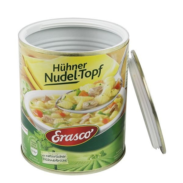 Dosensafe Motiv: "Erasco Hühner Nudel-Topf 800ml"