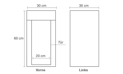 HOMEbox Ambient Q 30, aufgeb. 30 x 30  x 60cm