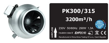 Prima Klima  AC Blue Line 300/315mm Ventilator 3200m³/